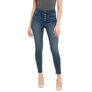 Lucky Brand Ankle Jeans 2/26‎ Blue High Rise Skinny Bridgette Button Fly Denim